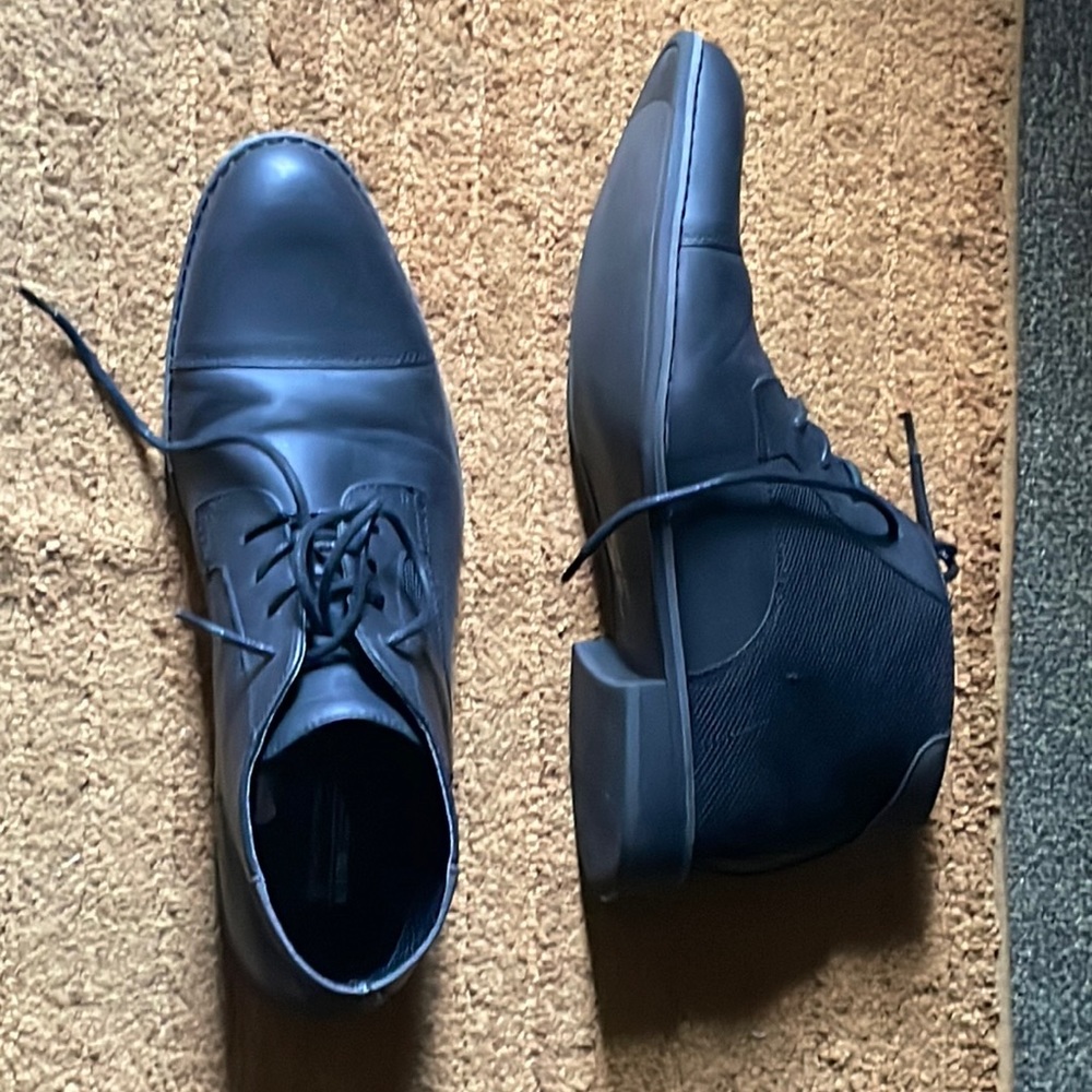 Black Ankle High Dress Shoes for Men.  Size 12